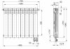 ARMATURA KRAKÓW KFA Grzejnik aluminiowy G500F/D/8 z dolnym prawym zasilaniem kątowym 789-081-44