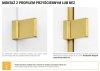 NEW TRENDY Kabina przyścienna AVEXA GOLD SHINE 80x110x200 EXK-2128/EXK-2098 POLSKA PRODUKCJA
