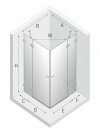 NEW TRENDY Kabina prysznicowa podwójne drzwi uchylne AVEXA GOLD SHINE Linia Platinium 100x80x200 EXK-1700
