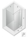 NEW TRENDY Kabina prysznicowa drzwi pojedyncze uchylne REFLEXA BLACK 80x70x200 POLSKA PRODUKCJA 