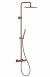 ARMATURA KRAKÓW KFA Zestaw prysznicowo-wannowy deszczownia wannowa z baterią termostatyczną MOZA BRUSHED ROSE GOLD 5736-921-34