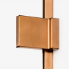 NEW TRENDY  Kabina prysznicowa AVEXA COPPER BRUSHED walk-in U 130x200 szkło czyste 8mm Active Shield 2.0  EXK-7172