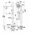 ARMATURA KRAKÓW KFA Bateria wannowa wolnostojąca MALAGA GUN METAL GREY 4525-510-61