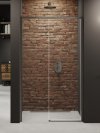 NEW TRENDY Drzwi wnękowe PRIME GUNMETAL BRUSHED 1D P 110x200 szkło czyste 6mm Active Shield 2.0 D-0888A