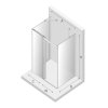 NEW TRENDY Kabina prysznicowa przyścienna drzwi przesuwne SOFTI 130x80x200 EXK-3944