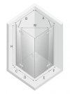 NEW TRENDY Kabina prysznicowa drzwi podwójne uchylne REFLEXA BLACK 100x120x200 EXK-1338/EXK-1341