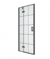 NEW TRENDY Drzwi wnękowe prysznicowe NEW RENOMA BLACK 120x195 D-0372A PL PRODUKCJA