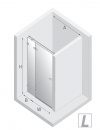 NEW TRENDY Drzwi wnękowe AVEXA XR BLACK 1D L 100x200 szkło czyste 6mm Active Shield 2.0 EXK-6839/EXK-6840