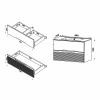 MEGSTYL Szafka pod Umywalkę z Blatem 2S 80cm Czarny Mat Orzech Zestaw-1 AVELLA-01  