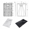 BESCO Brodzik prostokątny Vexo Marble 130x90 VM-130-90-P