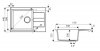 AQUAFORM - zlewozmywak granitowy MARANELLO 440 X 570 X 215 - 1 komora z 1/2 ociekacza, SZARY + syfon oszczędzający miejsce z korkiem automatycznym + bateria stojąca z wylewką elastyczną  AQ.901-1013506