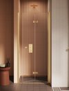 NEW TRENDY Drzwi wnękowe New Soleo Gold Brushed, pojedyncze, składane 70x195 D-0749A/D-0750A