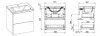 AQUAFORM - Set FRAME 50 2S zestaw szafka + umywalka DĄB CANELA 169182