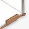 NEW TRENDY Drzwi wnękowe SMART COPPER BRUSHED 2D U 180x200 szkło czyste 8mm Active Shield 2.0 EXK-7666