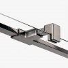 NEW TRENDY Kabina prysznicowa AVEXA GUNMETAL BRUSHED 1D pięciokątna asymetryczna L 100x80x200 szkło czyste 6mm Active Shield 2.0 - drzwi lewe EXK-3837