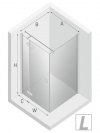 NEW TRENDY Kabina prysznicowa drzwi pojedyncze uchylne REFLEXA BLACK 120x100x200 POLSKA PRODUKCJA 