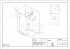 BALNEO Ścianka prysznicowa Beira 100 x 200 cm transparentna 8 mm czarna