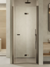 NEW TRENDY Drzwi wnękowe New Soleo Gunmetal Brushed 90x195, pojedyncze, składane D-0542A/D-0543A
