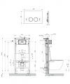 OMNIRES STRONGFRAME stelaż podtynkowy do miski toaletowej + MINIMAL przycisk spłukujący FLUSH SET biały połysk STFWC1M-RBP
