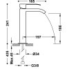 TRES CUADRO Wysoka bateria jednouchwytowa umywalkowa-00661001OM