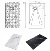BESCO Brodzik prostokątny Vexo Marble Black 170x90 VMB-170-90-P
