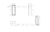 BALNEO Schowek na szczotkę WC Balneo Wall Box Brush L Tiles lewy do wbudowania w ścianę ze stali nierdzewnej pod płytkę