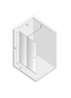 NEW TRENDY Kabina prysznicowa walk in 90x200 Smart Light Gold, przesuwna, wspornik skośny, reling EXK-6728-WU