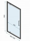 REA - Kabina Prysznicowa Przyścienna RAPID SWING CHROM  /drzwi 100 + ścianka 100 x2 + ramię x2/ 