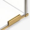NEW TRENDY Kabina prysznicowa SMART GOLD BRUSHED 1D prostokątna U 110x90x200 szkło czyste 8mm Active Shield 2.0 - UCHWYT RELING EXK-7566