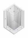 NEW TRENDY Kabina prysznicowa NEW SOLEO GOLD BRUSHED 2D prostokątna U 100x110x195 szkło czyste 6mm Active Shield 2.0 - z el. stałym K-4244