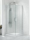 NEW TRENDY Kabina kwadratowa drzwi przesuwne NEW PRAKTIC 80x80x195 K-0465