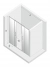 NEW TRENDY Drzwi wnękowe prysznicowe przesuwne podwójne PRIME WHITE 200x200 D-0441A