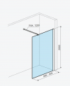 EXCELLENT Vidoq walk-in ścianka prysznicowa prosta 90x200 cm, powłoka Clean Control, złoty połysk KAEX.1506.900.LP.GL