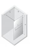 NEW TRENDY  Kabina prysznicowa AVEXA COPPER BRUSHED walk-in U 150x200 szkło czyste 8mm Active Shield 2.0  EXK-7174