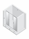 NEW TRENDY Drzwi wnękowe SMART COPPER BRUSHED 2D U 160x200 szkło czyste 8mm Active Shield 2.0 EXK-7664