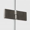 NEW TRENDY Drzwi wnękowe NESTA GUNMETAL BRUSHED 1D L 80x200 czyste 6mm Active Shield 2.0 D-0927A