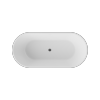 BESCO Wanna wolnostojąca Deeva Matt B&W 180x80 + maskownica odpływu złota #WWA-180DMBG