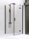 NEW TRENDY - Kabina prostokątna New Renoma BLACK 120x100x195  D-0208A/D-0112B  PRAWA