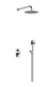 EXCELLENT Clever 2.0 zestaw prysznicowo-wannowy podtynkowy z deszczownicą 25 cm, 2 funkcyjny, chrom AREX.SET.4145CR