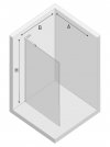 NEW TRENDY Kabina prysznicowa NESTA LIGHT GOLD WALK-IN U 100x200 szkło czyste 8mm Active Shield 2.0 - WSPORNIK KĄTOWY K-1733-WL