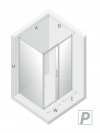 NEW TRENDY Kabina prysznicowa prostokątna drzwi przesuwne PRIME 110x90x200 