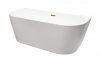 BESCO Wanna wolnostojąca Vica New 170 + klik-klak chrom z przelewem slim #WAS-170VN