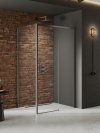 NEW TRENDY Kabina prysznicowa PRIME GUNMETAL BRUSHED 1D prostokątna L 110x70x200 szkło czyste 6mm Active Shield 2.0 D-0887A/D-0352B