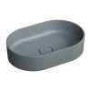 OMNIRES Share Umywalka nablatowa z kompozytu 55 x 36 cm OVOUNAG OVO M+ ash grey (AG)