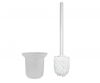 BALNEO Schowek na szczotkę WC Balneo Wall Box Brush L White Glass lewy do wbudowania w ścianę ze stali nierdzewnej biały