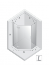 NEW TRENDY Kabina NESTA chrom 1D pięciokątna L 90x90x200 czyste 6mm Active Shield 2.0 K-3687