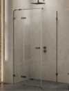 NEW TRENDY Kabina prysznicowa 90x70x200 Avexa Gunmetal Brushed pojedyncze drzwi EXK-3324/EXK-3354