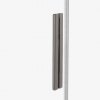 NEW TRENDY Kabina prysznicowa przesuwna SMART GUNMETAL BRUSHED 1D walk-in U 80x200 szkło czyste 8mm Active Shield 2.0 - WSPORNIK SKOŚNY EXK-7939-WU