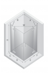 NEW TRENDY Kabina NESTA chrom 2D prostokątna  120x90x200 czyste 6mm Active Shield 2.0 K-3677