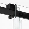 NEW TRENDY Drzwi prysznicowe przesuwne SOFTI BLACK 150x200 samodomykające EXK-3955